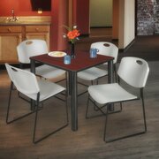 Kee Square Tables > Breakroom Tables > Kee Square Table & Chair Sets, 30 W, 30 L, 29 H, Mahogany TB3030MHBPBK44GY